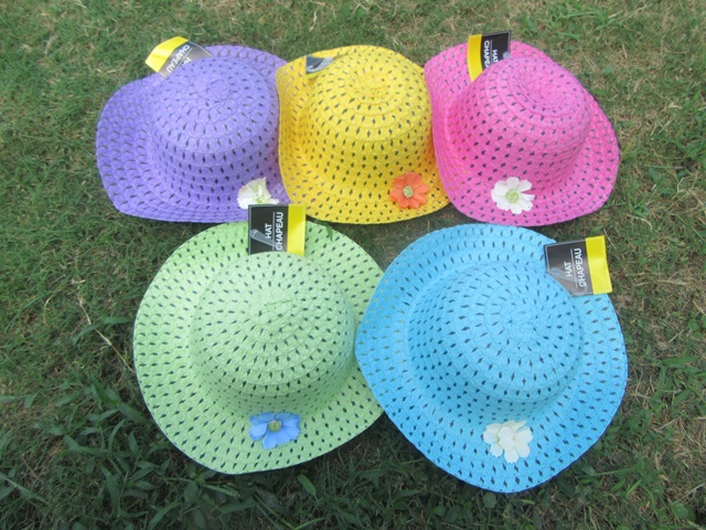 6Pcs Beach Sun Hat Wide Brim Hat for Girls Mixed Color - Click Image to Close