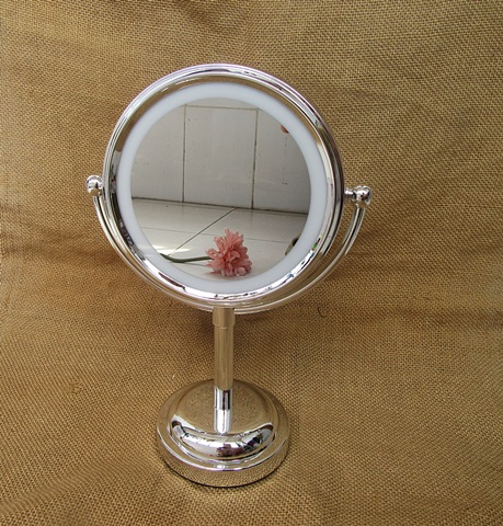 1Pc Round LED Lights Mirror Make Up Mirror Vanity Mirror - Click Image to Close