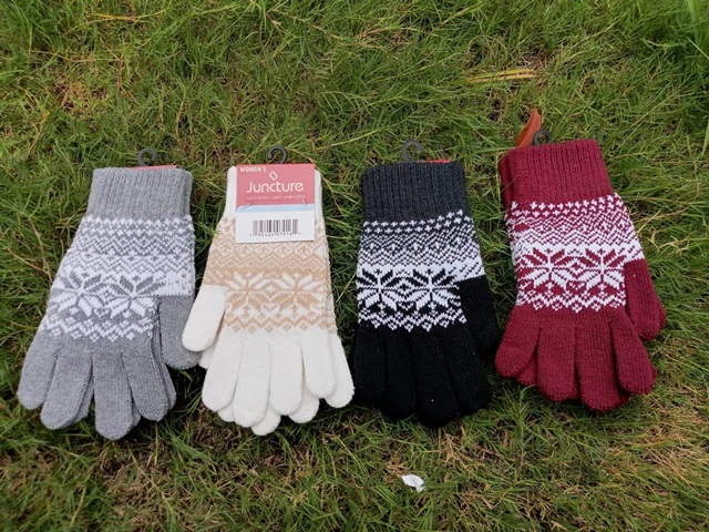 3Pairs Winter Warm Fleece Glove Lined Knit Gloves - Click Image to Close