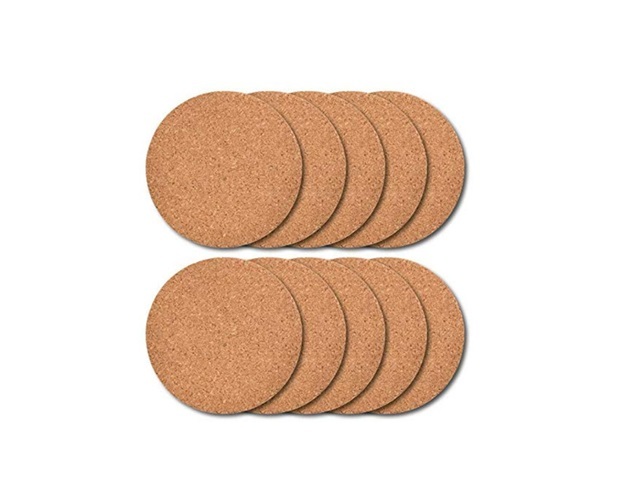 6Pkt x 4Pcs Resistant Reusable Cork Coasters Coffee Drinks Tea