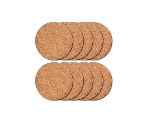 6Pkt x 4Pcs Resistant Reusable Cork Coasters Coffee Drinks Tea - Click Image to Close