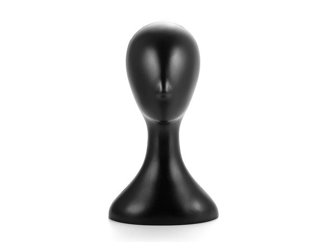 1Pc New Black Female Bald Head Torso Mannequin 40cm High