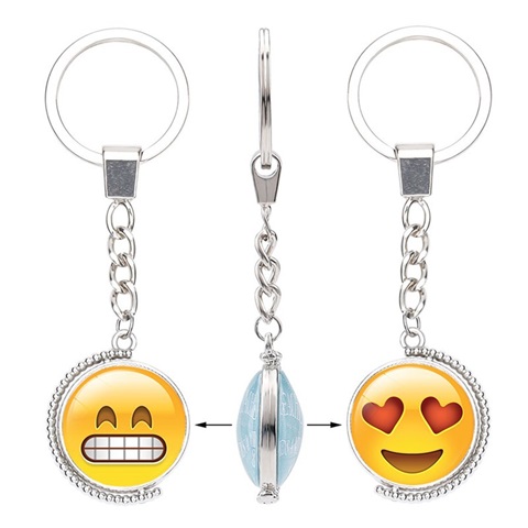 6Pcs Smile Face Emoji Etc Keyrings Key Ring Key Chain - Click Image to Close