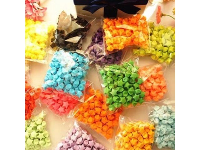 (image for) 5Packs x 100pcs Assembled Up Origami Lucky Star Mixed Color