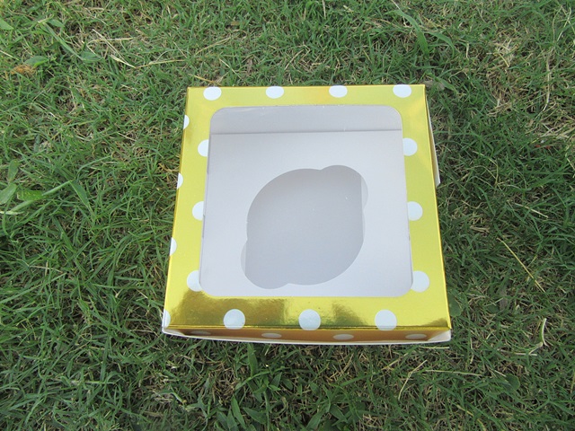 3Packs x 3Pcs Paper 4 Hole Cupcake Cake Box w/Window - Click Image to Close