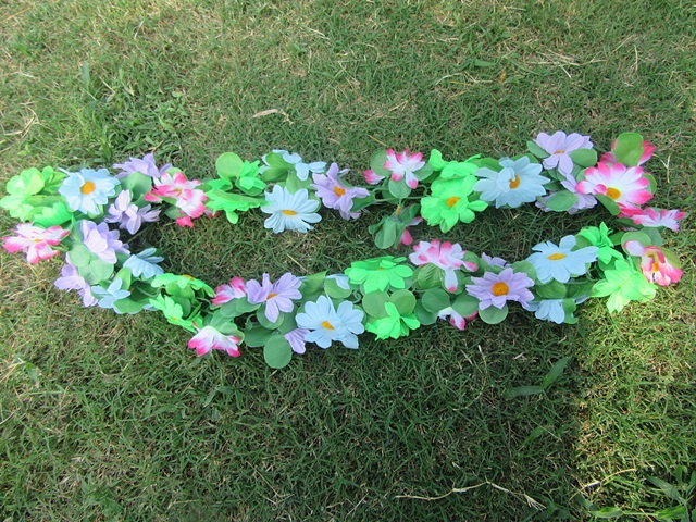 6Pcs HQ Artificial Hawaiian Dress Party Flower Leis/Lei Flower 6 - Click Image to Close