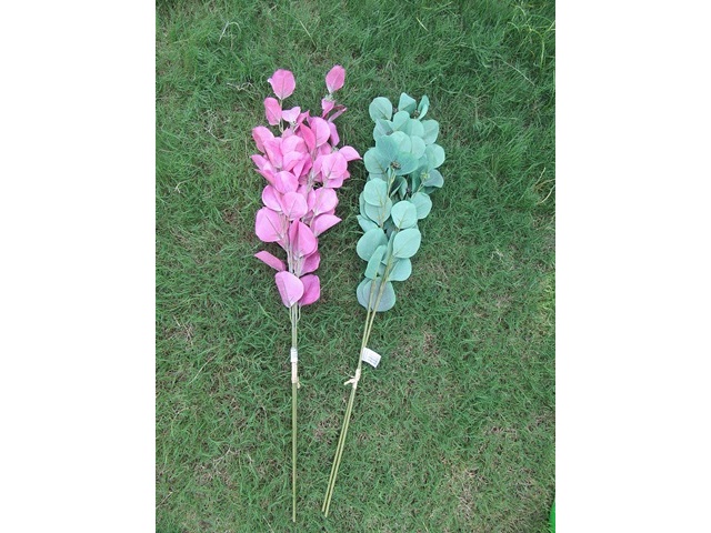 12Branch x 2Pcs Artificial Dollar Gum Leaves Wedding Centerpiece - Click Image to Close