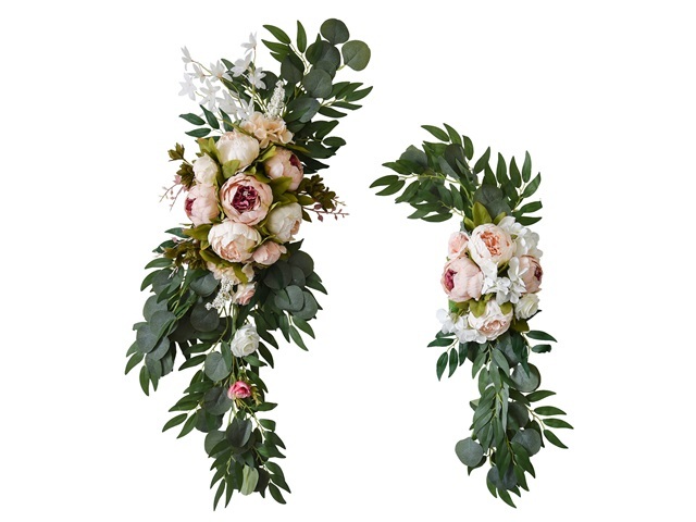 1Set x 2Pcs Artificial Flower Arrangement Wedding Backdrop Arch - Click Image to Close