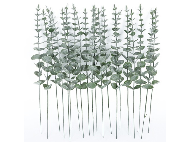 20Pcs Artificial Eucalyptus Leaves for Wedding Centerpiece Flora - Click Image to Close