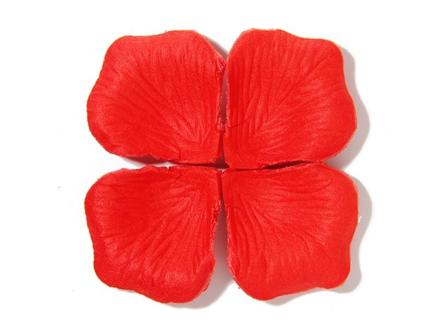 1000 Fabric Rose Petals Wedding Party Decoration - Red