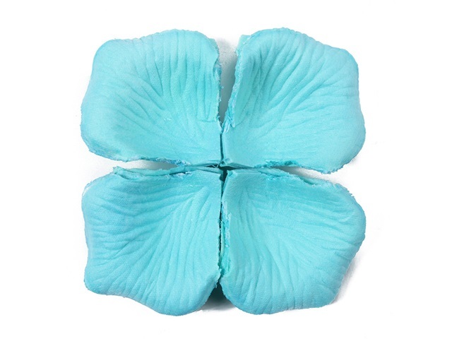 1000 Fabric Rose Petals Wedding Party Decoration - Aqua Blue - Click Image to Close