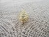 50 Golden Spiral Bead Cages Pendants Findings 25x20mm Size 50 Golden Spiral Bead Cages Pendants Findings 25x20mm Size