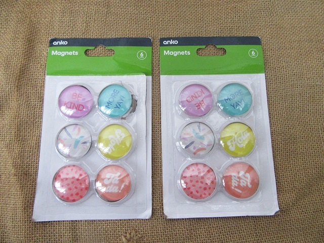 2Packs x 6Pcs New Round Fridge Magnets - Youth Theme 2Packs x 6Pcs New Round Fridge Magnets - Youth Theme