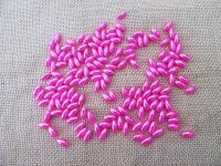 250g (1180Pcs) Pink Faux Rice Simulate Pearl Beads Loose Beads