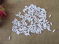 500g (4550Pcs) White Faux Rice Beads Loose Beads 4x12mm