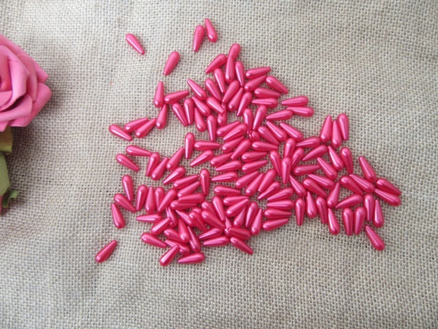 250g (615Pcs) Red Teardrop Simulate Pearl Beads Loose Beads