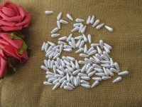 250g (615Pcs) White Teardrop Simulate Pearl Beads Loose Beads