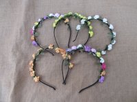 12Pcs Floral Headpiece Headband Hair Garland Wreath Mixed Color