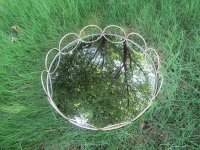 1Pc Vintage Brass Look Mirrored Tray Decorative Tray