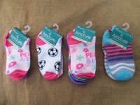 4Pack x 3Pair Girls Cotton Low Cut Ankle Socks 1-7 Size