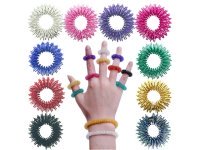 20Pcs Acupressure Therapy Finger Massager Circulation Rings Mixe