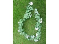 1Pc White Artificial Rose Leaf Garland Vine String Decor
