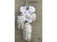 12Pc White Artificial Silk Hanging Flower Garland Vine Banyan