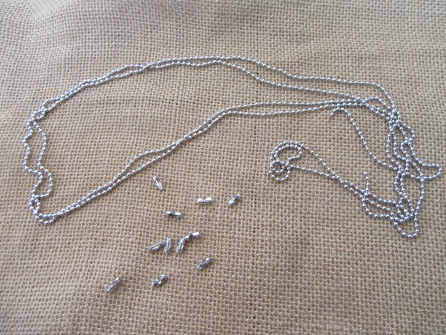 12Pcs Ball Bead Tag Chain DIY Tail Chain Keychain Etc Accessory