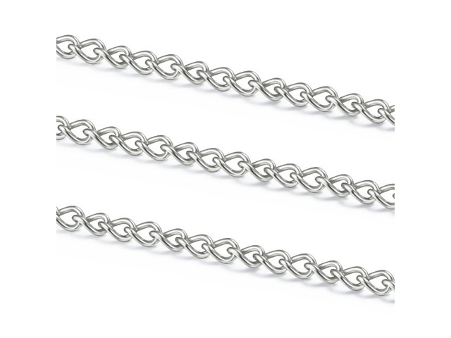 100Meter Nickel Color Thin Cable Link Chain Jewelry Finding 2mm