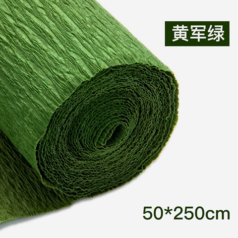 5Rolls Green Single-Ply Crepe Paper Arts & Craft 250x50cm - Click Image to Close