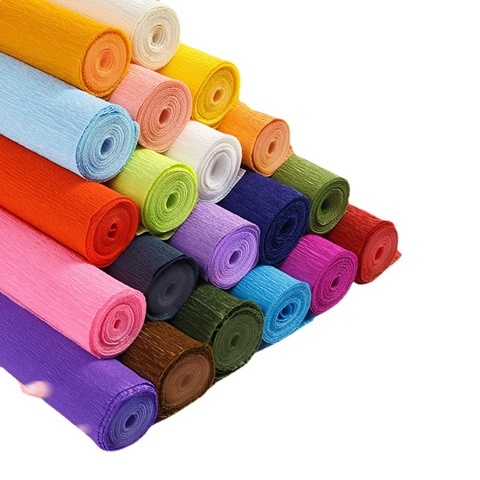 10Rolls Single-Ply Crepe Paper Arts & Craft Mixed Color 250x50cm - Click Image to Close