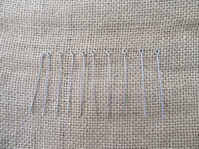 (image for) 250g (Approx 1300pc) Nickel Plated Eye Pins Jewelry Making