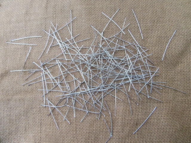 250g (Approx 1060pc) Nickel Plated Head Pins Jewelry Finding - Click Image to Close