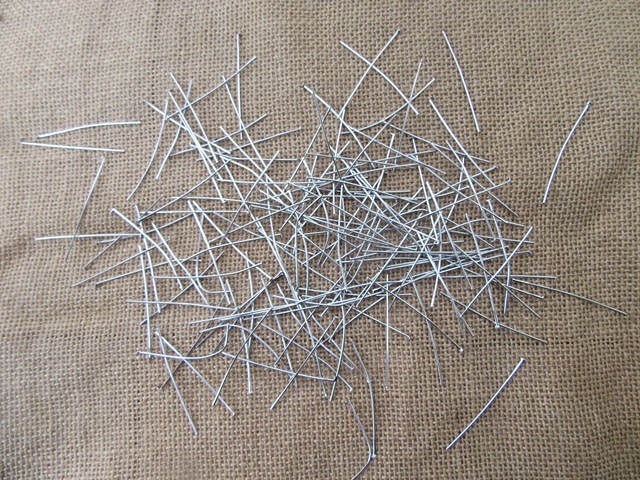 250g (Approx 1060pc) Nickel Plated Head Pins Jewelry Finding - Click Image to Close