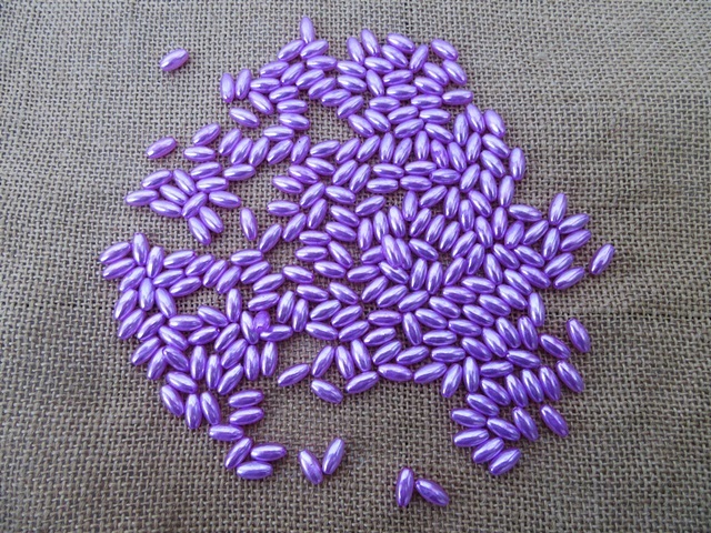 250g (1180Pcs) Purple Faux Rice Simulate Pearl Beads Loose Beads 250g (1180Pcs) Purple Faux Rice Simulate Pearl Beads Loose Beads