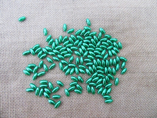 250g (1180Pcs) Green Faux Rice Simulate Pearl Beads Loose Beads 250g (1180Pcs) Green Faux Rice Simulate Pearl Beads Loose Beads