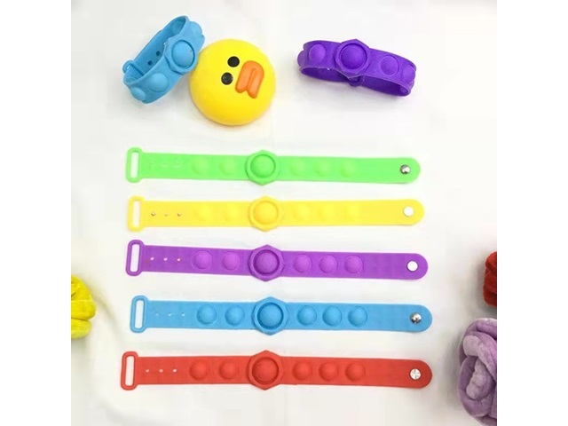 6Pcs Funny Pop It Bracelet Anti Stress Kid's Toy Mixed Color 6Pcs Funny Pop It Bracelet Anti Stress Kid's Toy Mixed Color
