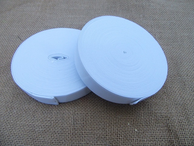 3Rolls X 11 Meters White Sewing Elastic 2.3cm