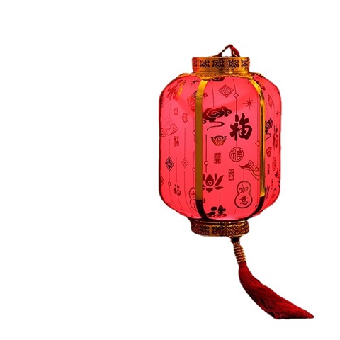 1Pc RED Portable Chinese Palace Lanterns with Tassels 20cm - Click Image to Close