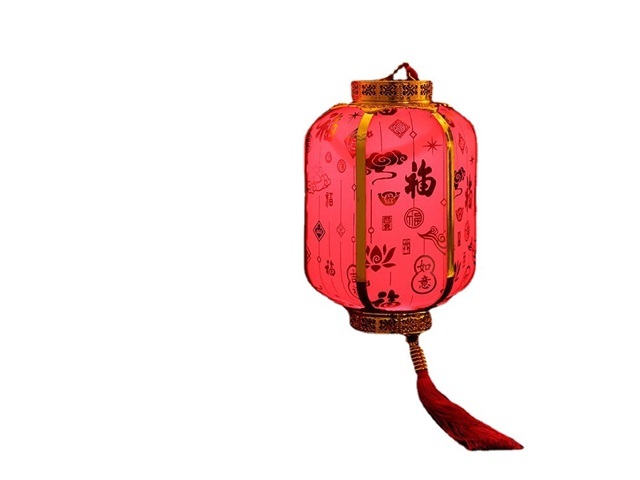 1Pc RED Portable Chinese Palace Lanterns with Tassels 20cm - Click Image to Close