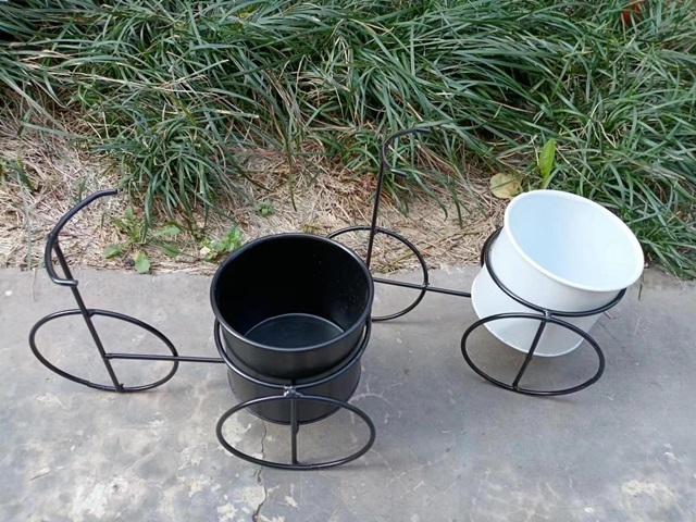 1Set Bicycle Single Flower Plant Display Stand Holder Home Decor