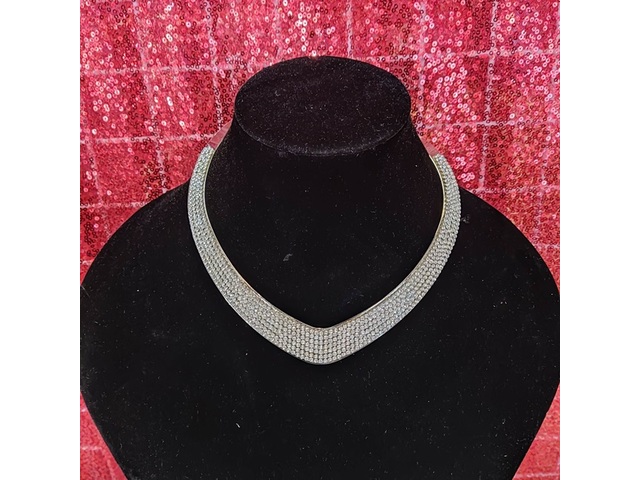 1X Luxury Crystal Collar Choker Necklace for Women Wedding Jewel