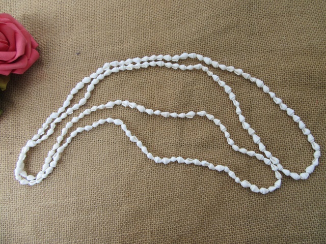 6String White Spiral Natural Shell Beaded Necklace 75cm Long 6String White Spiral Natural Shell Beaded Necklace 75cm Long