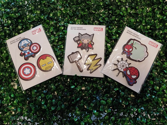 6Pack Marvel Sticky Message Note Memo Spiderman American Thor - Click Image to Close