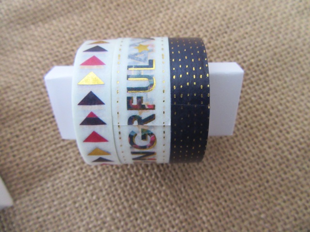 6Packs x 3Roll Uptown Washi Tape Craft Scrapbook Projects - Click Image to Close