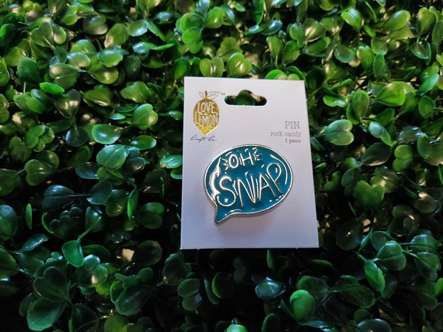 24Pcs Blue "OH SNAP" Enamel Pin Badge Rock Candy - Click Image to Close