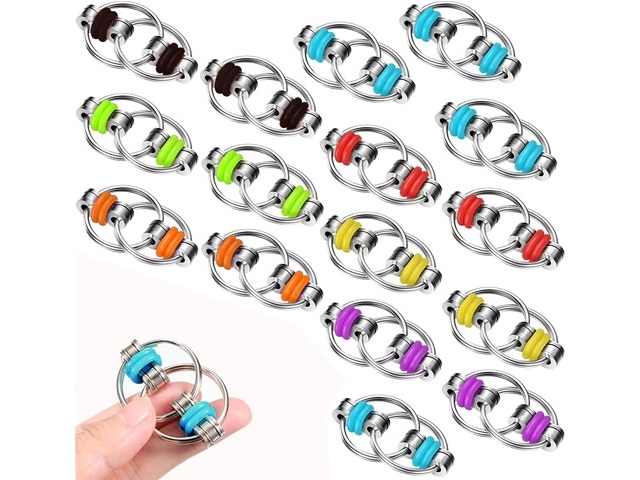 10Pcs Anxiety Relief Sensory Fidget Stress Relief Chain ADHD - Click Image to Close