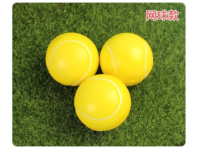 12 Anti-Stress PU Foam Tennis Squeeze Reliever Ball 60mm
