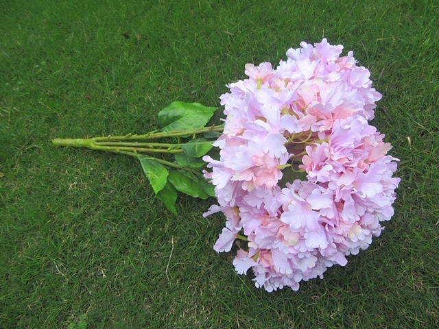 1Pc x 5 Head Pink Hydrangea Flower Arrangement Wedding Decor 1Pc x 5 Head Pink Hydrangea Flower Arrangement Wedding Decor