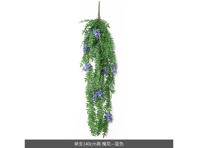 1Pc Violet Hanging Begonia Ivy Leaf Garland Wedding Flower Arch - Click Image to Close